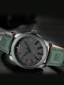 NAVIFORCE Reloj de cuarzo con puntero redondo y fecha como regalo para padres de estudiantes que regresan a la escuela - Verde - Ver 5