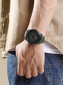 NAVIFORCE Reloj de cuarzo con puntero redondo y fecha como regalo para padres de estudiantes que regresan a la escuela - Verde - Ver 6