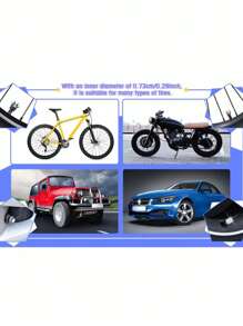 4 piezas Tapa de válvula de neumático de automóvil con diamante de imitación en forma de corona - Blanco - Ver 6