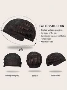 Tóc giả tổng hợp xoăn ngắn có mái - Cà phê nâu - Xem 6