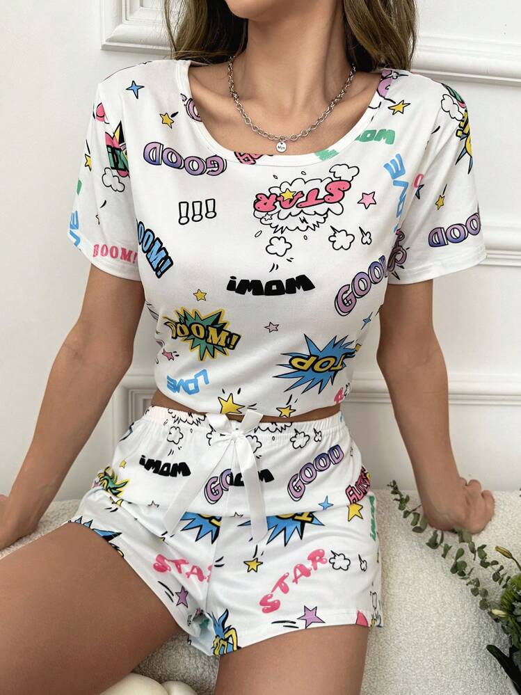 מכתב קז'ואל -יומיומי פיג'מה - לבן - ראה 1