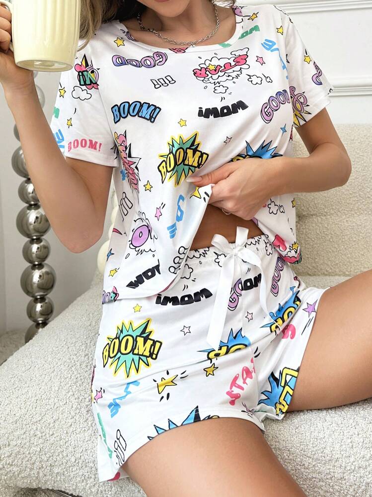 מכתב קז'ואל -יומיומי פיג'מה - לבן - ראה 6