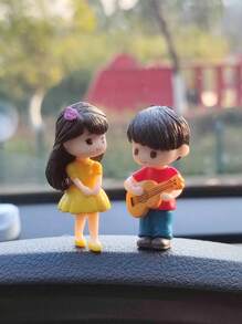 2pcs Figure Design Car Ornament - Multicolor - View 1