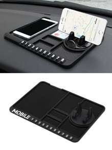 4 In 1 Rubber Car Anti-slip Mat - Black - View 1