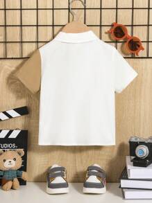 SHEIN 嬰兒卡通圖案雙色3D耳朵設計襯衫 - 彩色 - 查看 2