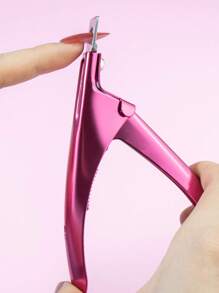 1 st nagelklippare, nageltillbehör, nagelverktyg, nagelkonstverktyg, skolstart, naglar, nagelverktyg för press-on-naglar, manikyr och pedikyrverktyg - Skrikrosa - Visa 3