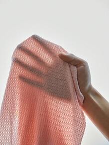 Half Button Solid Lounge Dress - Pink - View 7