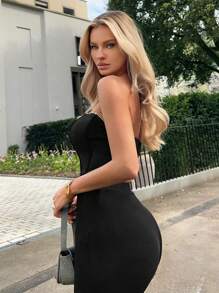 Firerie Rhinestone Detail Crop Tube Top