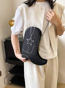 Chống thấm nước, Nhẹ, Di động, Cổ điển, Phong cách Gothic giản dị, Phong cách Y2K, Phong cách Punk, Túi đựng kẹo Halloween, Túi đựng đồ dùng tiệc Halloween, Túi xách thời trang Halloween Ghost Gothic Ghost Thiết kế bốt nhiều màu Túi đeo chéo xích khối cho phụ nữ đi học đại học, thiếu nữ, phụ nữ, quý cô Hoàn hảo cho Halloween, ngày lễ, kỳ nghỉ, mua sắm, ngoài trời - màu đen - Xem 7