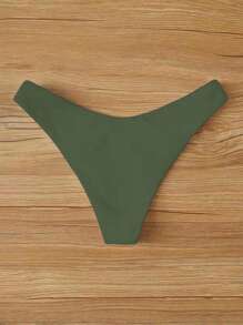 SHEIN Swim Summer Beach High Cut Bikini Bottom