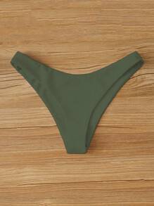 SHEIN Swim Summer Beach High Cut Bikini Bottom