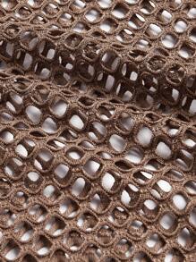 Manfinity Homme Men Hollow Out Polo Shirt - Brown - View 3