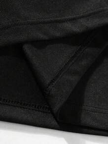 Manfinity Homme Men Letter Graphic Striped Trim Polo Shirt - Black - View 5