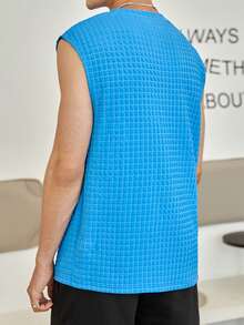 Manfinity RebelGame Men Solid Tank Top - Blue - View 2