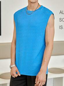 Manfinity RebelGame Men Solid Tank Top - Blue - View 6