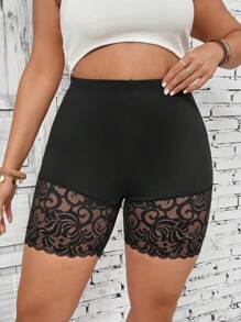 Celure Radlerhose mit Kontrast Spitzen,