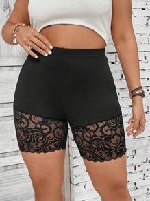 Celure Radlerhose mit Kontrast Spitzen,