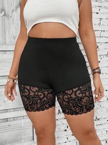 Celure Radlerhose mit Kontrast Spitzen,