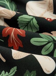 Inna Moreva Fairycore Đầm Viên lá sen Nếp gấp Phần Ngực Thực vật Tất cả trên in Boho - Nhiều màu - Xem 3