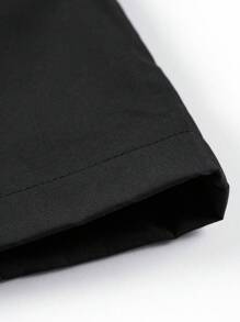 Manfinity Homme Men Epaulettes Design Belted Trench Coat - Black - View 5