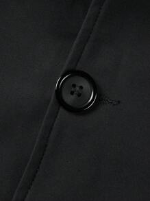 Manfinity Homme Men Epaulettes Design Belted Trench Coat - Black - View 8