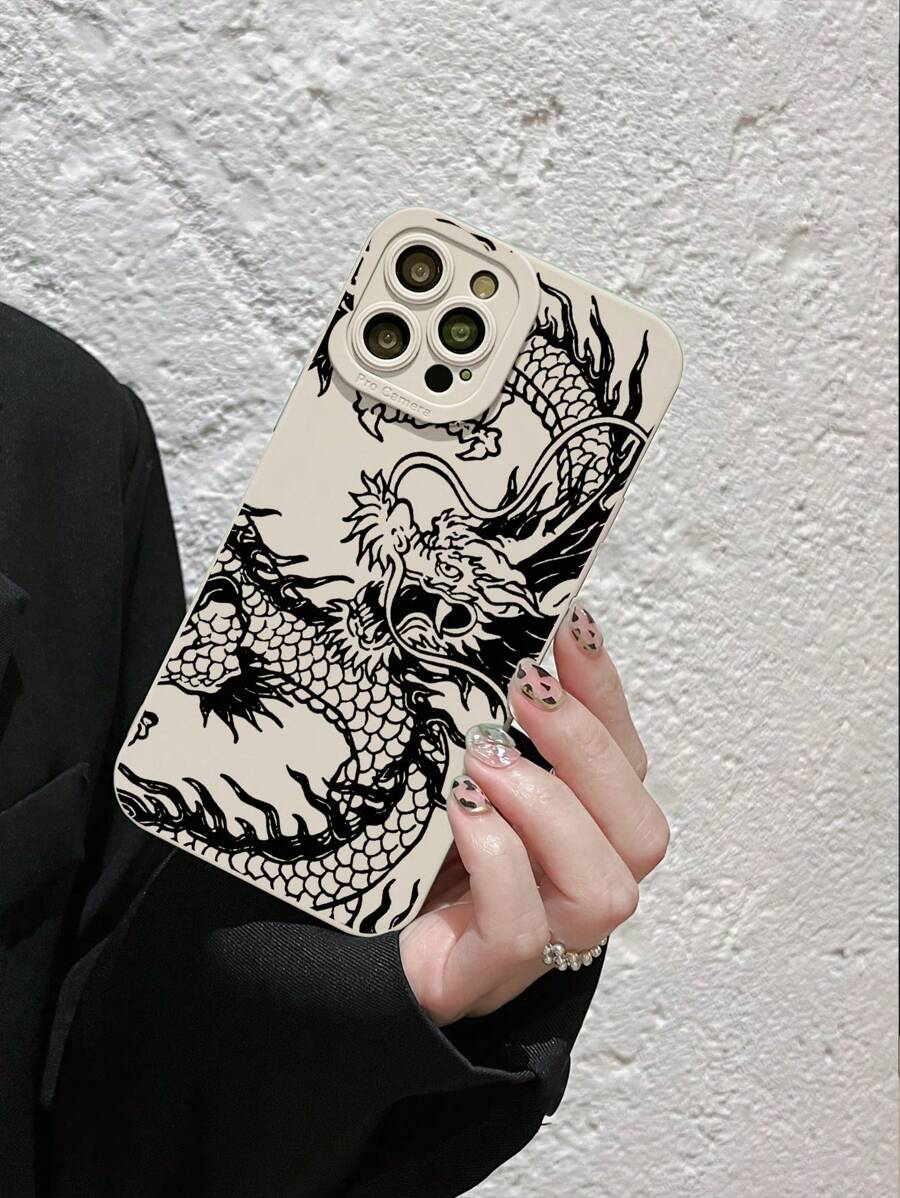 Chinese Dragon Print Phone Case Compatible With IPhone15/15Plus/15Pro/15Promax,International Version, Not The Domestic Version - Multicolor - View 1
