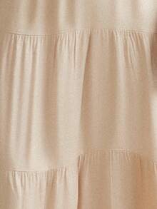 SHEIN LUNE 蕾絲拼接多層下擺娃娃裙 - 杏色 - 查看 8