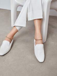 MOTF PREMIUM Chuỗi chi tiết giày lười - trắng - Xem 9