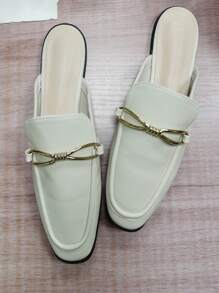 Giày bệt Nữ màu trơn Đúng mốt - Màu be - Xem 3