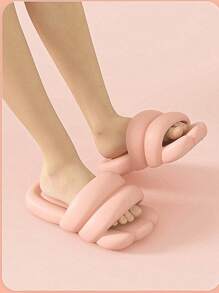 女士單帶學院拖鞋 - 粉色 - 查看 2