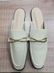 Giày bệt Nữ màu trơn Đúng mốt - Màu be - Xem 4