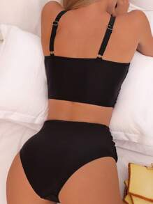 Swim Basics Summer Beach Twist Front High Waisted Bikini High Waisted Bathing Suit