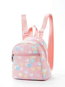 1pc Mini Cute Candy-Colored Children'S Backpack, Suitable For Girls, Primary School Students, Middle School Students, Travel Vacations, Schools, Holiday Gifts, Daily Use Random Printing