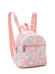 1pc Mini Cute Candy-Colored Children'S Backpack, Suitable For Girls, Primary School Students, Middle School Students, Travel Vacations, Schools, Holiday Gifts, Daily Use Random Printing