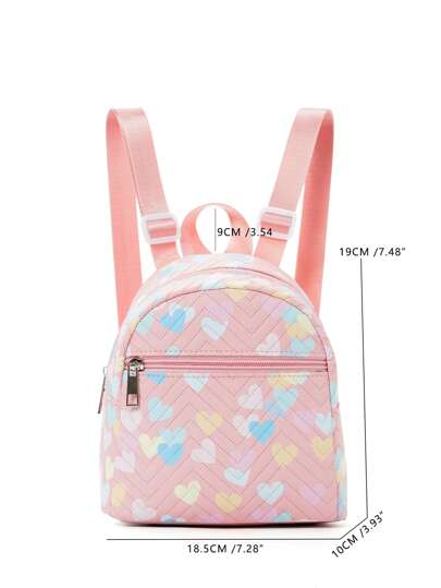1pc Mini Cute Candy Color Kids Backpack, Suitable For Girls, Elementary/Middle School Students, Travel, School, Holiday Gift, Daily Use, Random Print