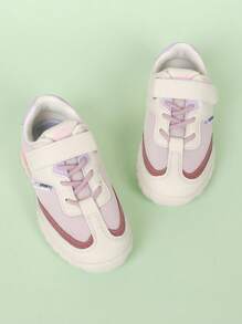 1 par de zapatillas de mujer con estilo universitario, versátiles, con , en bloque de color con malla, cómodas y transpirables, zapatillas deportivas para correr, zapatos casuales de estudiante