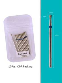 hytoos 10 cái Mũi khoan móng tay kim cương cho công cụ làm móng loại bỏ lớp biểu bì - trái cam - Xem 2