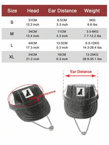 BONAPET 春夏寵物遮陽棒球帽,可調式帽子小型犬/貓 - 橘色 - 查看 6