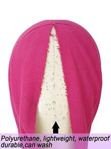 22 Inch Canvas Wig Head with Stand, Mannequin Head for Wigs 40pcs Pins Set - Hot Pink - View 3