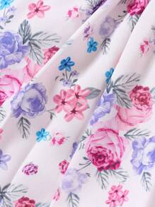 Đầm em bé Nơ Bướm Xù Gân đan Hoa - Nhiều màu - Xem 7