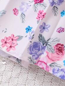 Đầm em bé Nơ Bướm Xù Gân đan Hoa - Nhiều màu - Xem 8