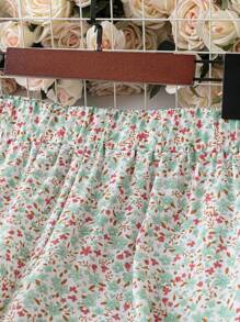 SHEIN LUNE 大碼碎花闊腿褲 - 彩色 - 查看 4