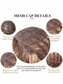 Tóc Giả Tổng Hợp Xoăn Ngắn Có Bangs - Ombre - Xem 8