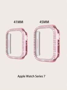 水鑽裝飾保護殼適用於Apple Watch - 粉色 - 查看 4