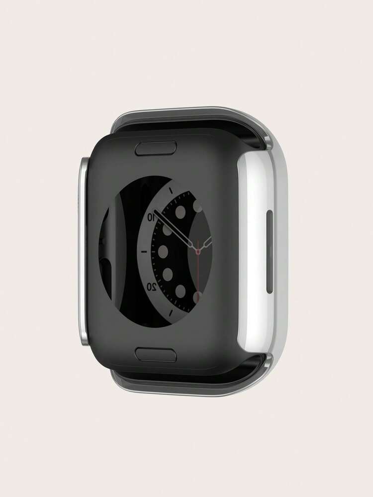 Funda compatible con Apple Watch con diseño de diamante de imitación - Plateado - Añade 2