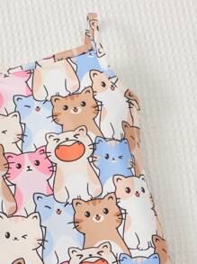 SHEIN Đầm em bé Hoạt hình Tất cả trên in - Nhiều màu - Xem 3