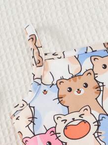 SHEIN Đầm em bé Hoạt hình Tất cả trên in - Nhiều màu - Xem 4