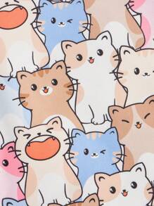 SHEIN Đầm em bé Hoạt hình Tất cả trên in - Nhiều màu - Xem 5