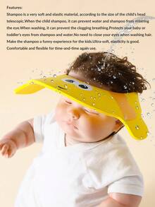 momscare Bebé Gorro de ducha con estampado de figura de dibujos animados para uso diario - Amarillo - Ver 5
