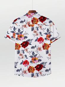 男士印花前排扣襯衫 - 彩色 - 查看 2